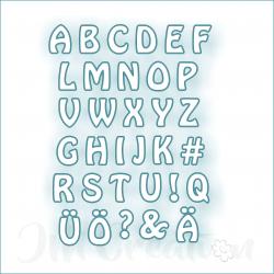 Stanzschablone - ABC mit Rand